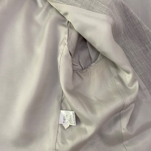 Formal suit jacket Tahari Arthur S. Levine Womens Blazer Light Gray Size 12 - Picture 7 of 12